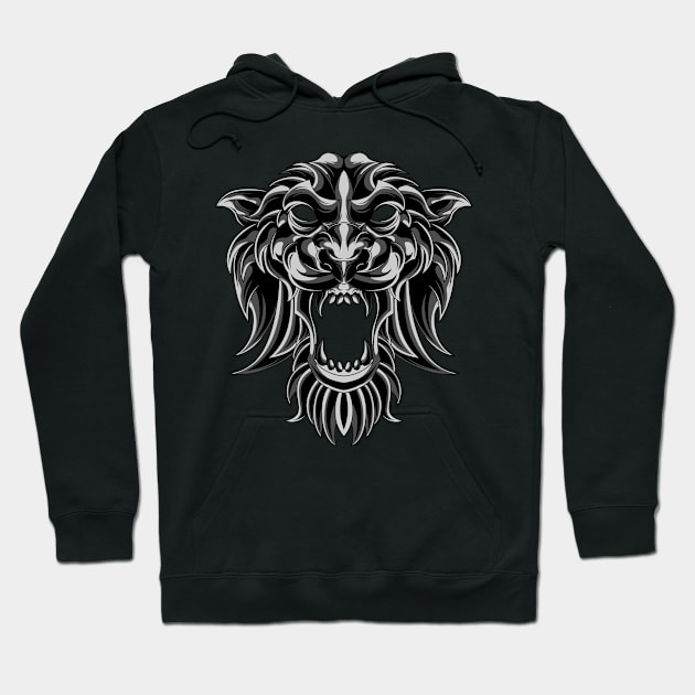 silver tiger mask Hoodie by sugiartoss_